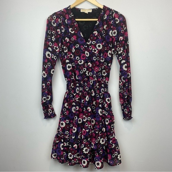 Michael MK • Floral Georgette Wrap Dress - Picture 4 of 16